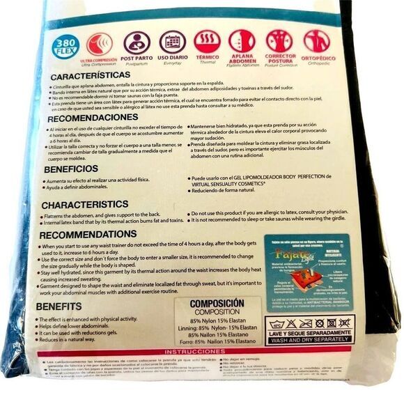 CYSM FAJATE WOMEN'S WAIST CINCHER HIGH COMPRESSION COTTON EXTERIOR  SIZE 3XL‎ - Picture 6 of 7